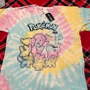 NWT -XS Pokémon tshirt short sleeve, pastel tie dye